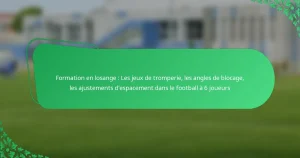 Formation en losange : Les jeux de tromperie, les angles de blocage, les ajustements d’espacement dans le football à 6 joueurs